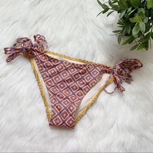 Koral Swimwear Yellow / Blue Bikini Bottom Small